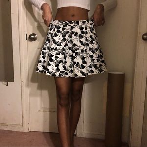 Floral print mini skirt